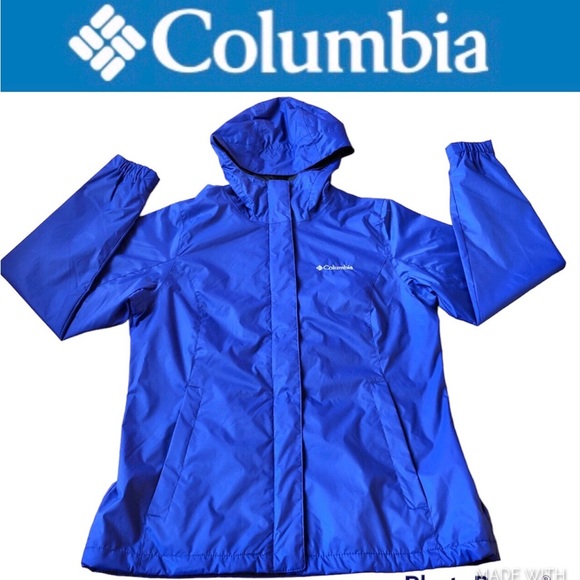 NEW COLUMBIA Timber Pointe Jacket Rain Omni-Tech w/ Hood Waterproof Medium NWOT - Picture 2 of 16